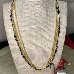 💝 Price drop! 
NWOT  Sorrelli 3 chain black onyx necklace